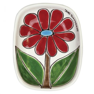 Posacenere Folk fiore ceramiche de simone PC273FK-1 Posacenere Folk fiore ceramiche de simone PC273FK-1